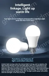 LED photosensitive lamp-7W